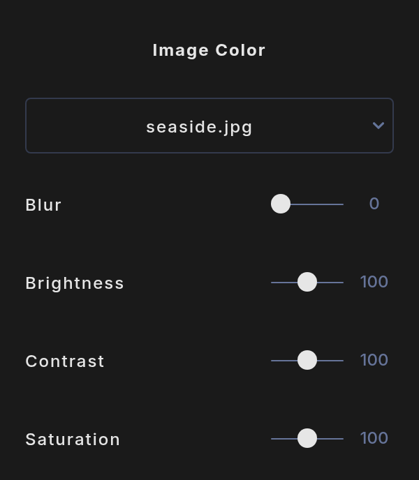 The Image Color tab