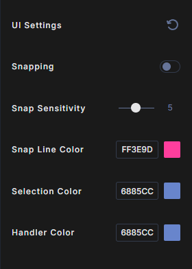 The UI Settings section