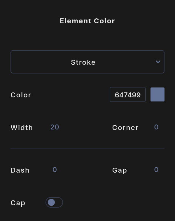 The Element Color tab with Stroke chosen