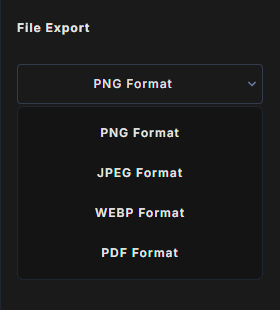 The export formats