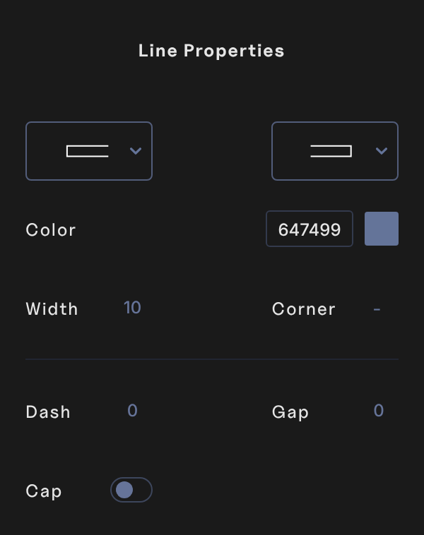 The Line Properties tab