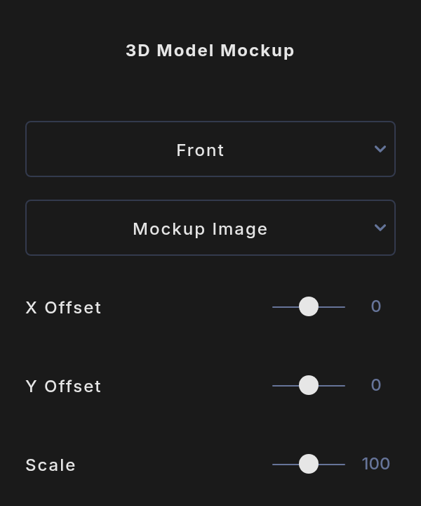 The 3D Model Mockup tab