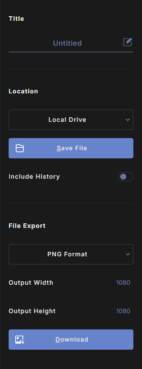 The Save menu